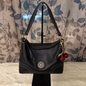 Dooney & Bourke Black Pebbled Leather Shoulder Bag EUC